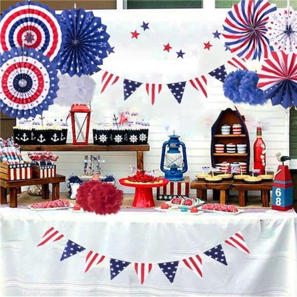4th of July Decorations Patriotic Party Set Independence Day Fourth of July - Picture 6 of 7
